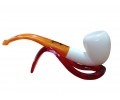 Handmade Turkish Classic Smooth Block Meerschaum Pipe Handmade Turkish Classic Smooth Block Meerschaum Pipe