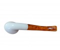 Handmade Turkish Classic Smooth Block Meerschaum Pipe Handmade Turkish Classic Smooth Block Meerschaum Pipe