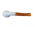 Handmade Turkish Classic Smooth Block Meerschaum Pipe Handmade Turkish Classic Smooth Block Meerschaum Pipe