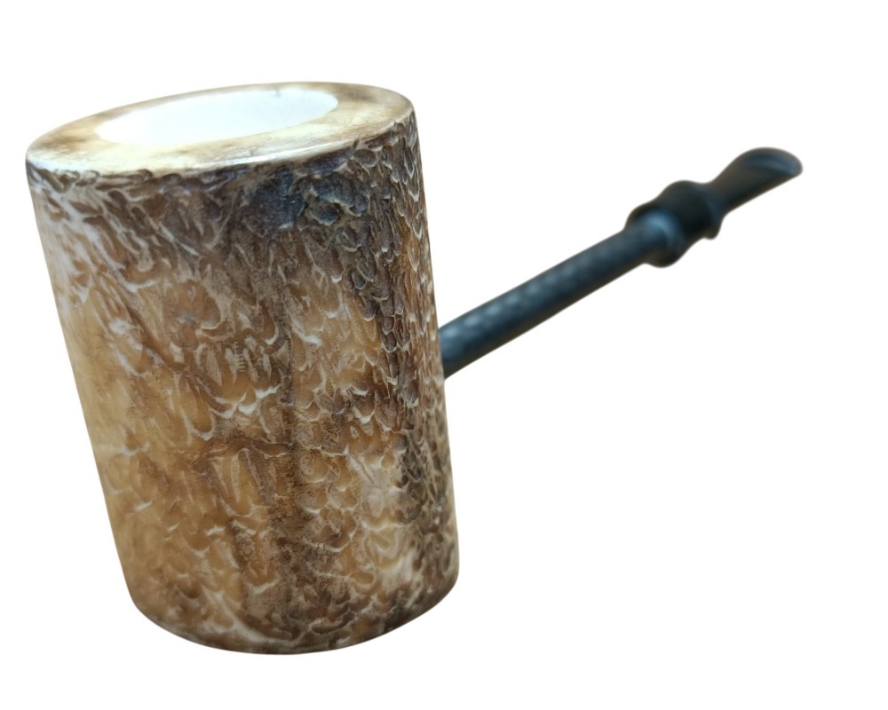 Handmade Block Meerschaum Pipe Natural Rustic Finish