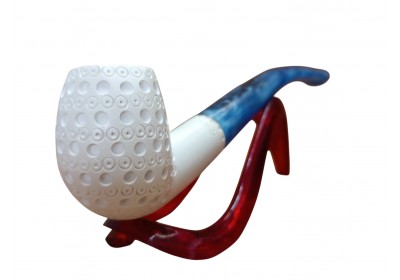 Ocean Pearl Carved Handmade Block Meerschaum Pipe