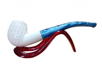 Ocean Pearl Carved Handmade Block Meerschaum Pipe