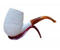 White Ridge Deep Rustic Handmade Block Meerschaum Pipe