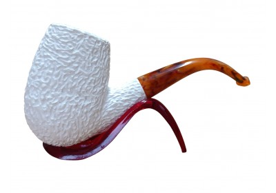 White Ridge Deep Rustic Handmade Block Meerschaum Pipe