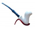 Azure flow Contemporary Handmade Block Meerschaum Pipe