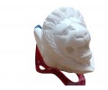 White Coral Texture Lion Head Handmade Block Meerschaum Pipe