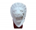 White Coral Texture Lion Head Handmade Block Meerschaum Pipe
