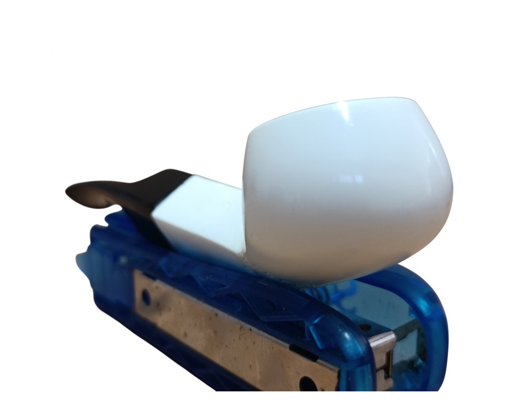 Pure Curve Modern Billard Handmade Block Meerschaum Minimal Pipe