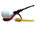 Dual Essence Balance Interchangeable Stem Handmade Block Meerschaum Pipe Dual Essence Balance Interchangeable Stem Handmade Block Meerschaum Pipe