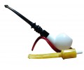 Dual Essence Balance Interchangeable Stem Handmade Block Meerschaum Pipe Dual Essence Balance Interchangeable Stem Handmade Block Meerschaum Pipe