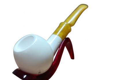 Dual Essence Balance Interchangeable Stem Handmade Block Meerschaum Pipe