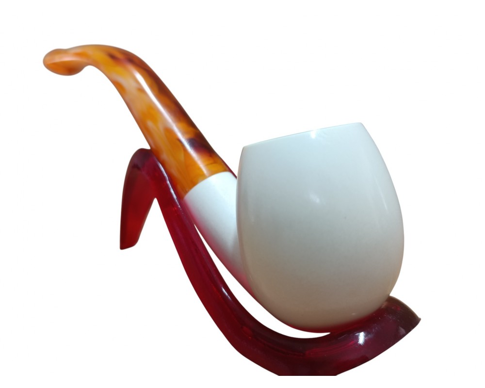 Pure Ivory Silence Handmade Block Meerschaum Pipe Pure Ivory Silence Handmade Block Meerschaum Pipe