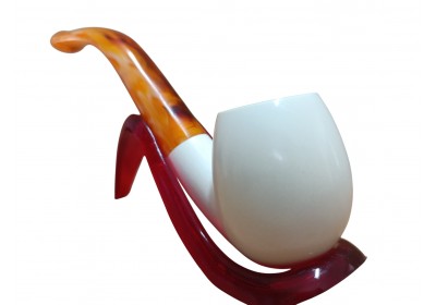 Pure Ivory Silence Handmade Block Meerschaum Pipe