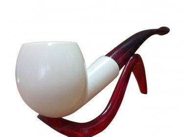 Ivory Orbit Texture Handmade Block Meerschaum Pipe