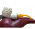 Ivory Weave Carved 925k silvery Handmade Block Meerschaum Pipe Ivory Weave Carved 925k silvery Handmade Block Meerschaum Pipe