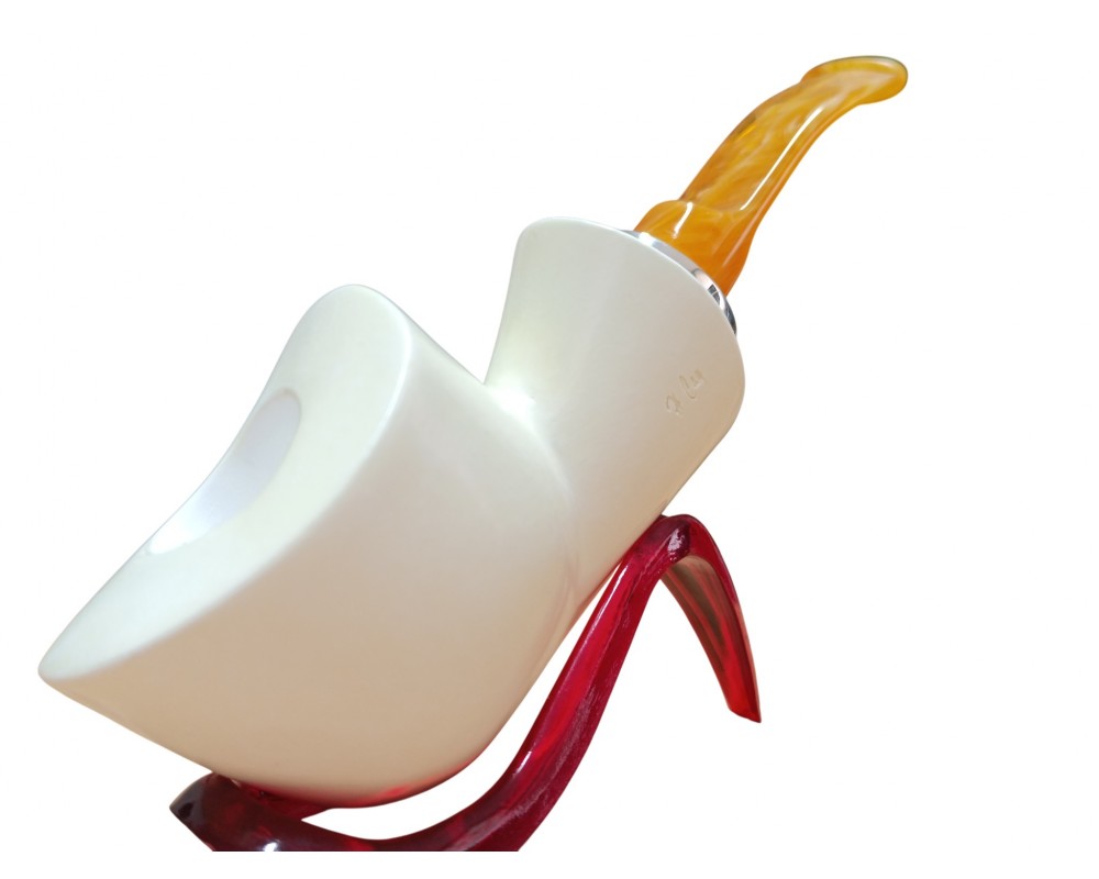 block meerschaum 925k silvery reverse calabash pipe block meerschaum 925k silvery reverse calabash pipe