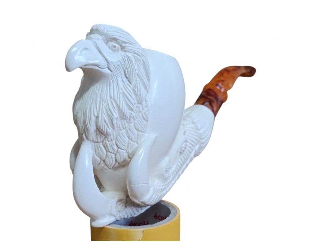 Imperial Eagle Hand-Carved Meerschaum Pipe