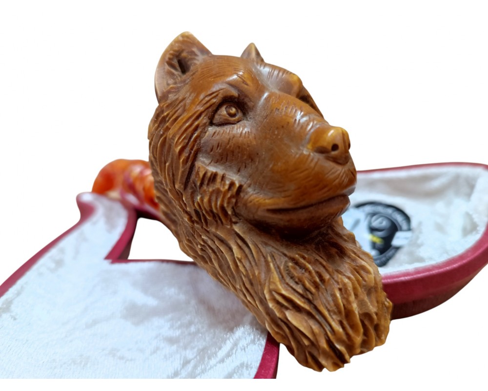 Block Meerschaum Wild Wolf Pipe Block Meerschaum Wild Wolf Pipe