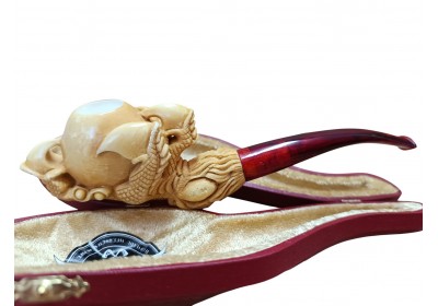 Block Meerschaum Eagle Claw Holding Bowl Pipe