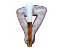 Block Meerschaum Rustic Bent Billiard Pipe Block Meerschaum Rustic Bent Billiard Pipe
