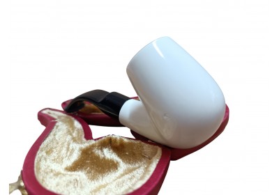 Block Meerschaum Smooth Bent Billiard Pipe