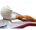 Block Meerschaum Hand-Carved Knot Pipe Block Meerschaum Hand-Carved Knot Pipe