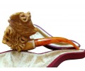 Block Meerschaum Viking Pirate Skull Pipe Block Meerschaum Viking Pirate Skull Pipe
