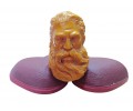 Block Meerschaum head of a bearded man pipe Block Meerschaum head of a bearded man pipe