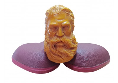 Block Meerschaum head of a bearded man pipe