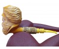 Block Meerschaum head of a bearded man pipe Block Meerschaum head of a bearded man pipe