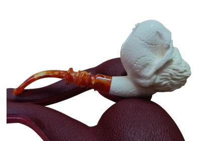 Block Meerschaum Elder Skull pipe