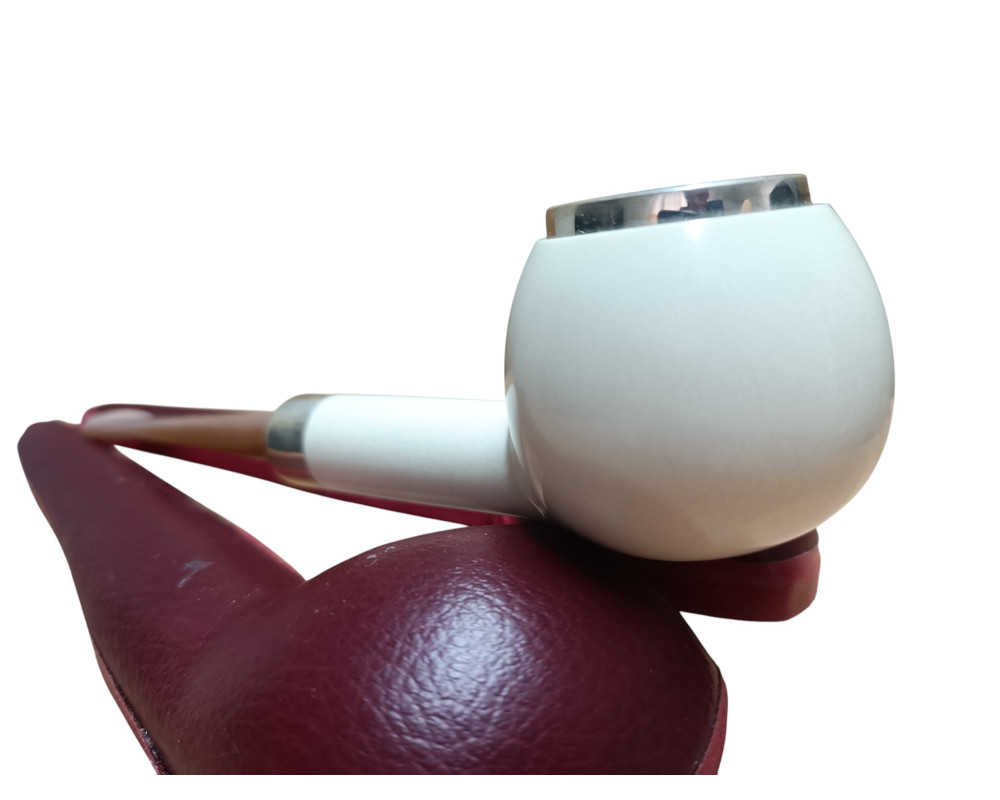 Block Meerschaum 925k Silvery classic Pipe Block Meerschaum 925k Silvery classic Pipe