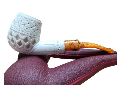 Block Meerschaum Woven Pipe