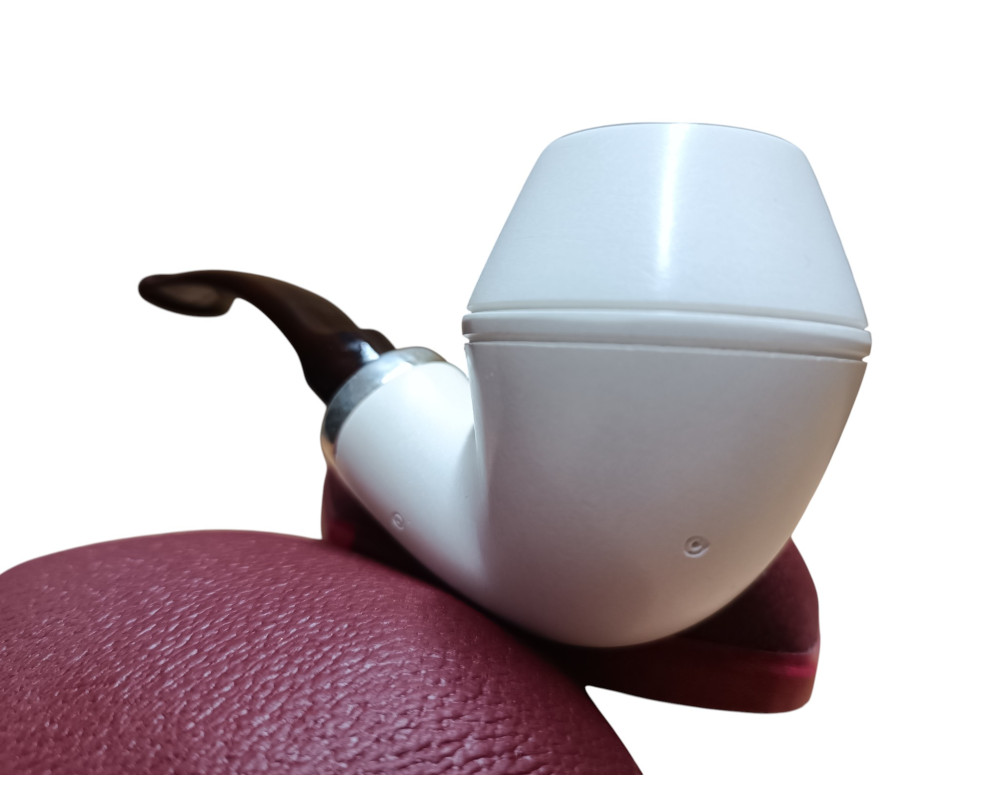 Block Meerschaum 925k silvery Crystal Cascade pipe