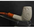 Block Meerschaum Billiard Pipe +9 mm Filter