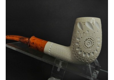 Standard Turkish Poker Lattice Meerschaum Tobacco Pipe New 