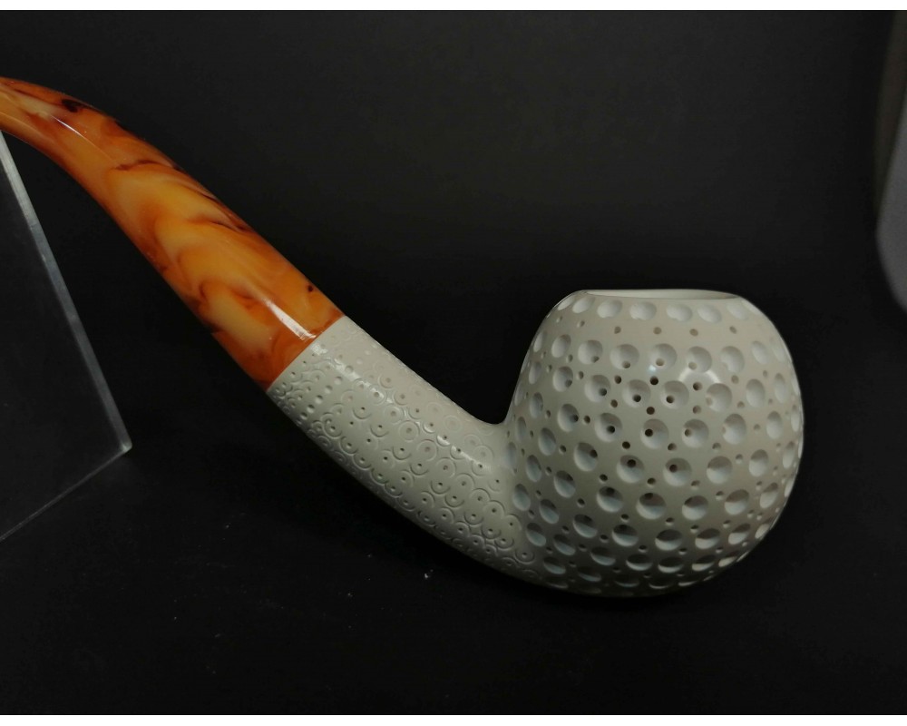 Block Meerschaum Golf Ball Pipe
