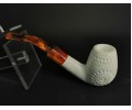 Block Meerschaum Billiard Pipe +9 mm Filter