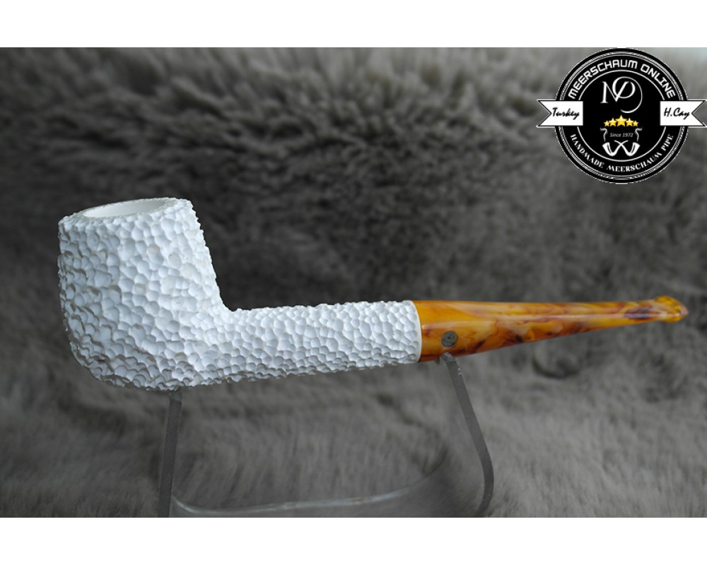 Block MeerschaumRustic Billiard Pipe