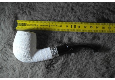 Block Meerschaum Silvery Rustic Pipe