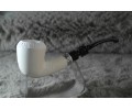 Block Meerschaum Silvery Bulldog Pipe