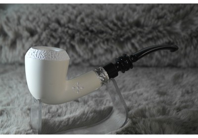 Block Meerschaum Silvery Bulldog Pipe