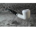 Block Meerschaum Silvery Bulldog Pipe