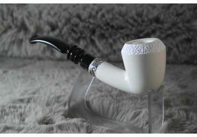 Block Meerschaum Silvery Bulldog Pipe