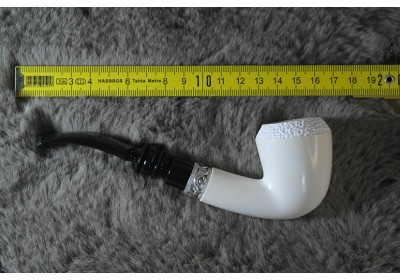 Block Meerschaum Silvery Bulldog Pipe