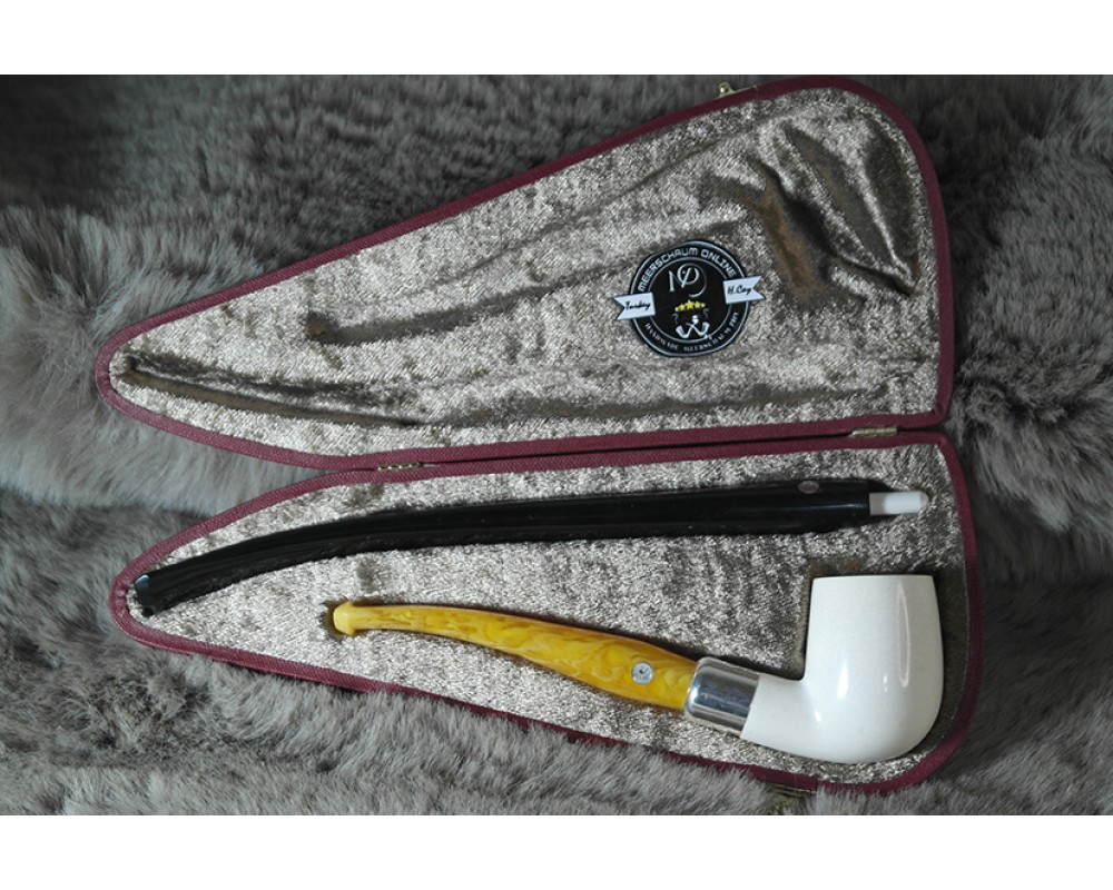 Block Meerschaum Two Mountpiece Pipe