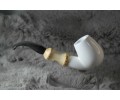 Block Meerschaum Smooth Bamboo Pipe