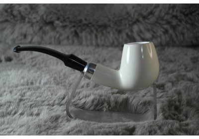 Block Meerschaum Silvery Smooth Pipe