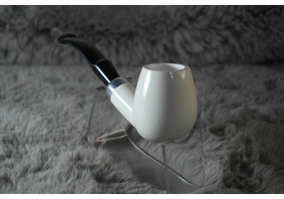 Block Meerschaum Silvery Smooth Pipe