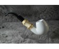 Block Meerschaum Smooth Bamboo Pipe